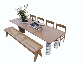 木餐桌餐椅组合