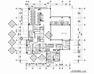 1200㎡售楼部（含样板间）CAD施工图 销售中心 样板房