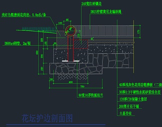 侧石路缘石道牙详图方案施工图