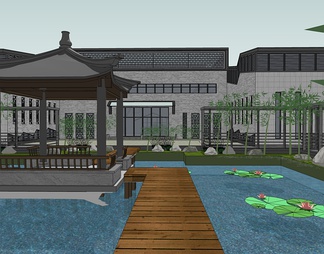 民宿酒店建筑及庭院景观设计