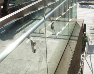 玻璃栏杆施工图 玻璃栏杆详图 玻璃栏杆大样 玻璃栏杆节点