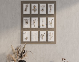 装饰品立体装置装饰画花艺植物金属摆件墙饰挂件