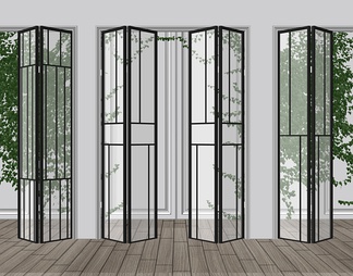 折叠门 铝合金玻璃门 铝合金折叠门 玻璃折叠门 长虹玻璃 夹丝玻璃门