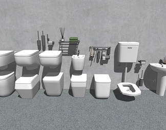 新款智能马桶 嵌入式坐便器 蹲便器 卫生间洁具