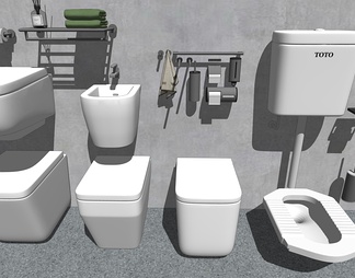 新款智能马桶 嵌入式坐便器 蹲便器 卫生间洁具