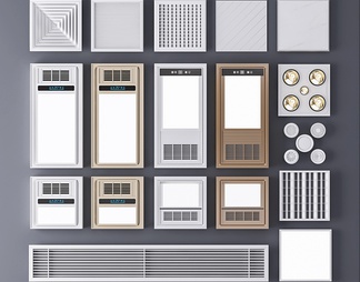 浴霸出风口 浴霸 排气扇 暖风  格栅灯 卫生间铝扣板 浴霸风暖 风暖机 筒灯