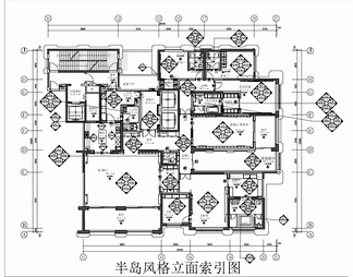 500㎡大平层样板房CAD全套施工图  家装 豪宅 私宅