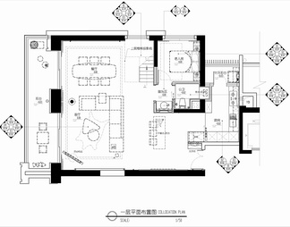 两层洋房样板房CAD施工图+效果图  家装 别墅 私宅