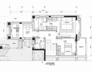 下叠别墅CAD施工图+效果图+方案文本+材料表  样板房 私宅 豪宅 家装