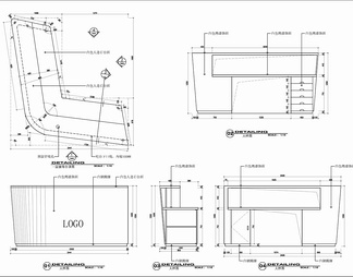 450㎡理发店理发沙龙CAD施工图