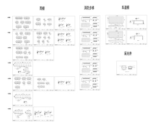 某小区车道棚、雨棚、采光井棚深化施工图