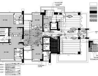 550㎡大平层豪宅CAD施工图 家装 私宅 大平层 豪宅