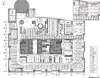 6000㎡（三层）办公空间CAD施工图+效果图+方案文本 办公室 办公区 办公楼