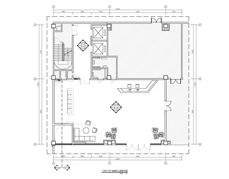某公寓大堂公区CAD施工图+效果图  办公大堂 走廊 电梯间