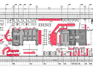 某办公大楼（1F 6F~14F)CAD施工图+效果图 办公室 办公空间