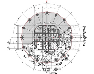 某办公大楼大堂、公区、办公样板层CAD施工图+效果图  办公室 办公区 大堂 公区