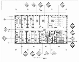 某售楼部（1F)及办公(2-5F)施工图+效果图+物料表  销售中心 办公室 办公空间 售楼处