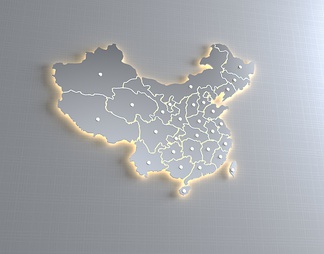 中国地图墙饰挂件 地图墙饰