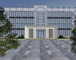 门头外立面su模型下载【id:958698】