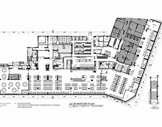 某3000㎡员工食堂CAD施工图+效果图 餐厅 餐饮厨房  办公食堂