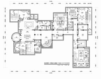 1100㎡三层别墅豪宅CAD施工图  私宅 洋房 家装 私人会所