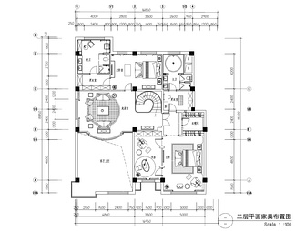 800㎡三层别墅豪宅CAD施工图  私宅 洋房 家装 私人会所