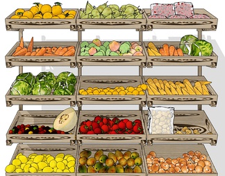 水果蔬菜展柜