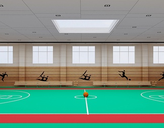 学校室内篮球场
