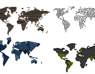 世界地图装饰画