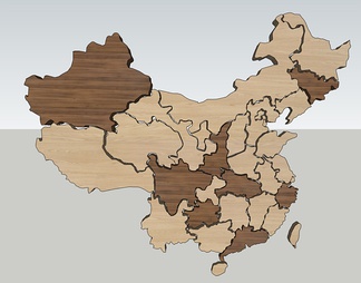 中国地图墙饰