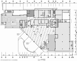 某大型酒店一层大堂&自助餐吧&后勤区CAD施工图