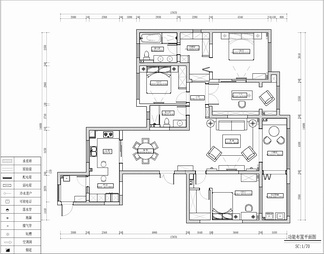 180㎡大平层家装CAD施工图+实景照  私宅 家居 家装 豪宅 四居室