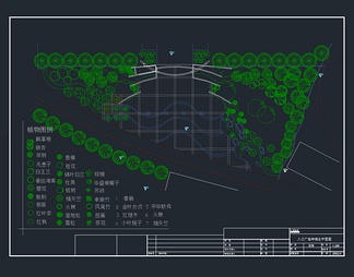 入口广场景观绿化配置图