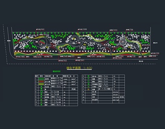 道路旁绿化施工图