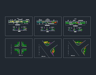 道路两侧绿化模式图施工详图
