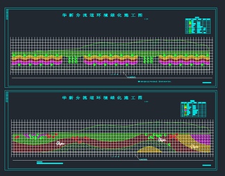 华新分流道环境绿化工程施工图