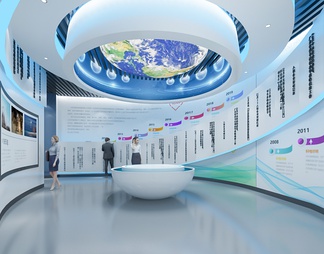 科技展厅  地球 地球仪 电子显示屏 文化墙展厅 企业展厅 文化馆 体验馆