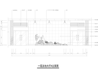 娱乐中心室外喷泉装饰设计施工图