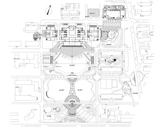 大学校园规划设计图纸景观平面图