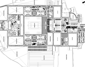 陆军学院园林规划图及小学平面图