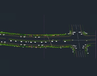 道路绿化平面图