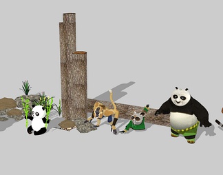 熊猫景观雕塑