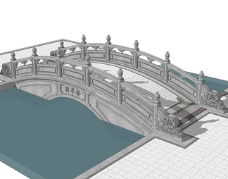 景观拱桥SU模型SU模型下载【ID:1066863】