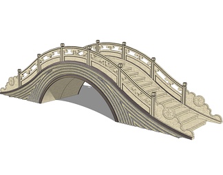 景观拱桥SU模型SU模型下载【ID:1066860】