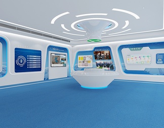 智慧大厅，智慧展厅，科技展厅，led电子屏，电子屏展示墙，展示台