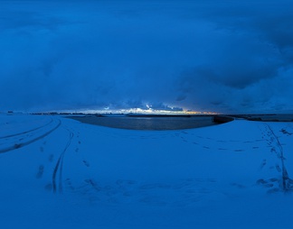 雪景夜景HDRI天空外景贴图