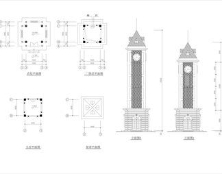 钟楼建筑施工图