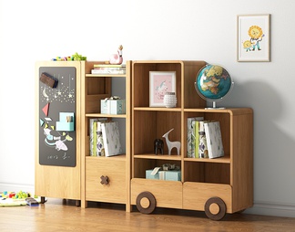 实木儿童书柜 展示柜