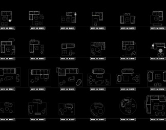 国际顶尖家具品牌Poliform.Minotti192套沙发CAD图块组合