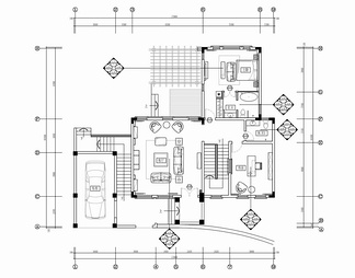 280㎡别墅CAD施工图 私宅 家装 豪宅